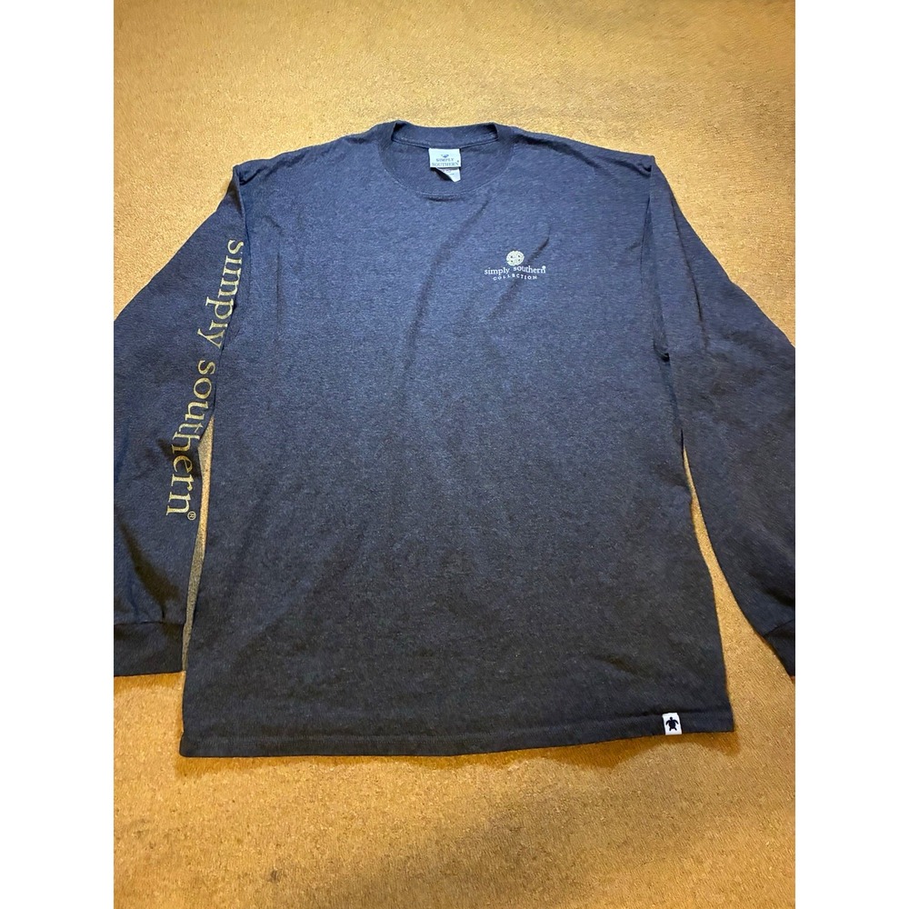 Simply Southern XL Unisex Gray Long Sleeve Crew Neck Graphic T-Shirt
